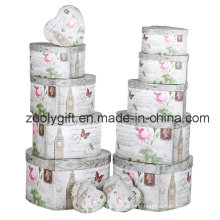 12 Set of Flower Heart-Shape Paper Gift Storage Box Jewellry Box